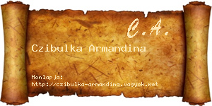Czibulka Armandina névjegykártya